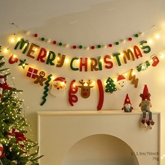 新しいクリスマスの装飾は旗を引いて花のフェルトの雰囲気を引っ張ります。