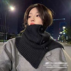 韩国ins复古保暖围脖冬季新款围脖百搭休闲脖套防寒针织网红围巾