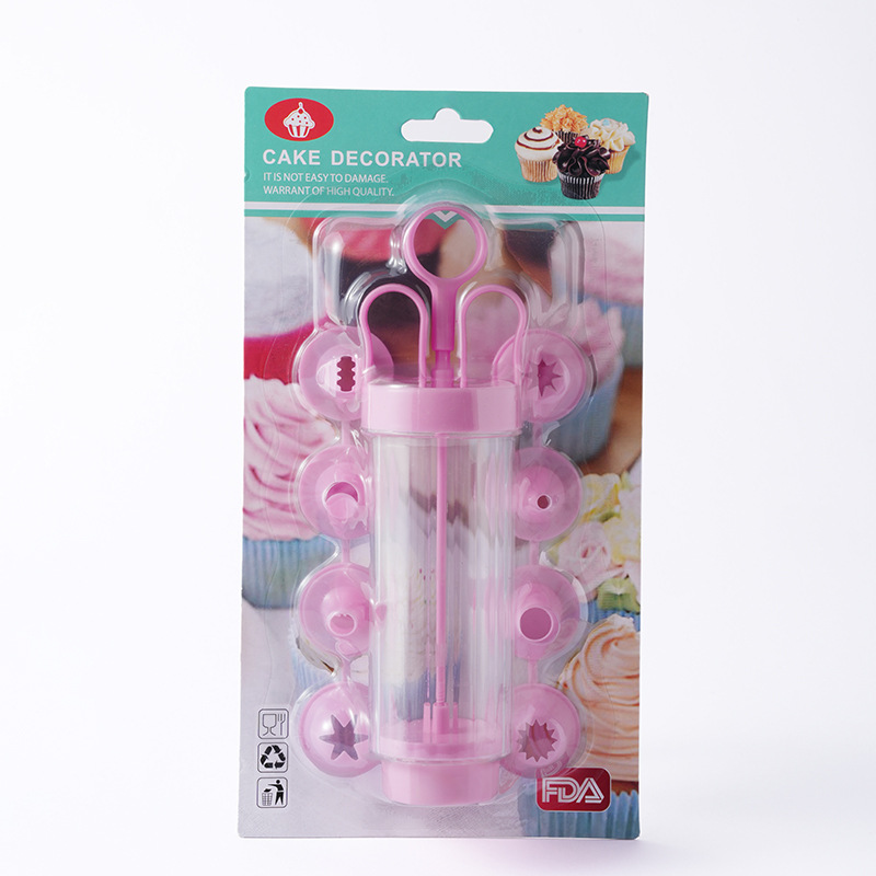 Boquilla de plástico de crema, conjunto de boquilla de flores, cubo de flores, extrusor de flores de crema DIY, boquilla de flores, galletas, pistolas de flores