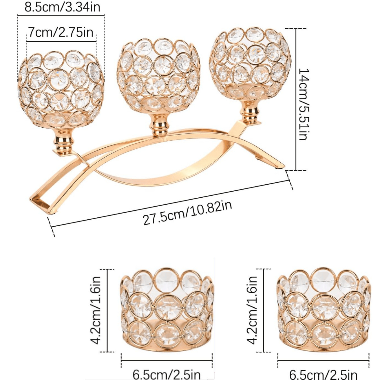 Amazon cristal candelabro decoración para el hogar candelabro elegante decoración de mesa para el hogar decoración de boda