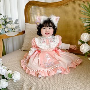 Hanfu girls baby dress spring jumpsuit baby Lolita princess dress grab week dress Tang suit wholesale