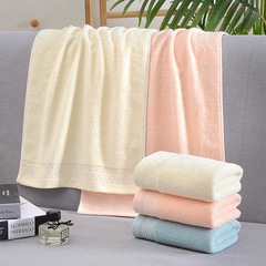 Wholesale 100% Cotton Overstock Water Wave Pattern Towels Soft Absorbent Home Use Face Towels Gift Embroidered Logo