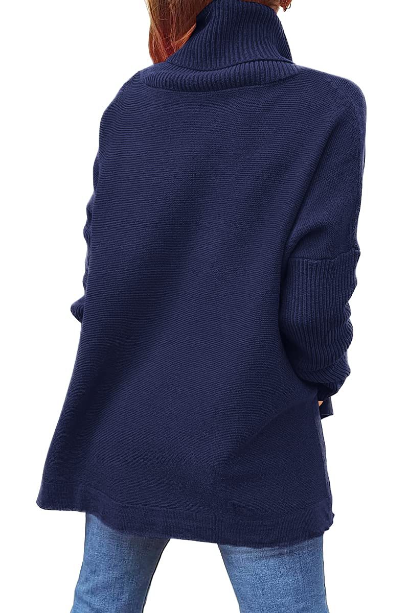 651g Weight Long Sleeve Sleeve Length Pullovers Placket Type Batwing Sleeve Sleeve Type Polyacrylonitrile Fiber Fabric Type Long Top Length Sweater Tops Type Daily Occasion Turtleneck Neckline Warm Function Slim Fit Type Solid Color Pattern Winter, Autumn Season Women'S Gender Patchwork Design Fashion Style Wholesale Women'S Fashion Solid Color Long Sleeve Patchwork Sweaters & Cardigans 27