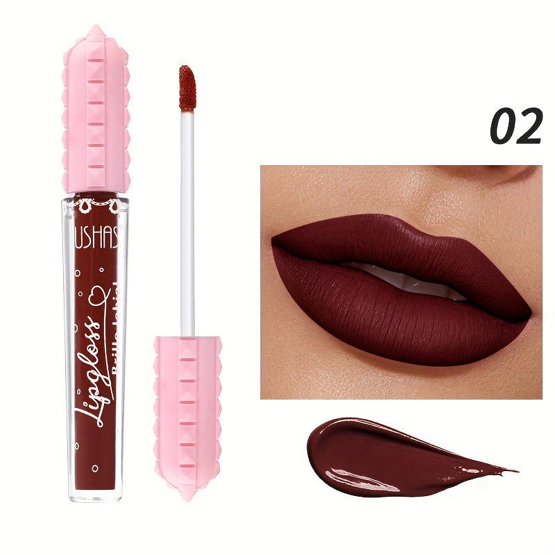 USHAS Amazon 6 colores líquidos transfronterizos lápiz labial esmalte de labios, lápiz labial de mujer, lápiz labial sin taza de lápiz labial mate