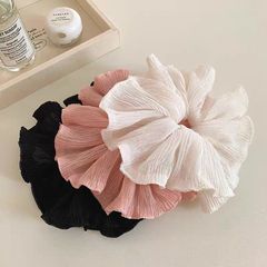 新型の韓系のしわの網の糸の大腸の髪の輪の女性の超大きいサイズの高級感の頭の花の春夏の髪のひもの髪飾り