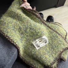 秋冬2024新款针织羊绒羊毛围巾保暖ins风围脖显白圣诞节高级感