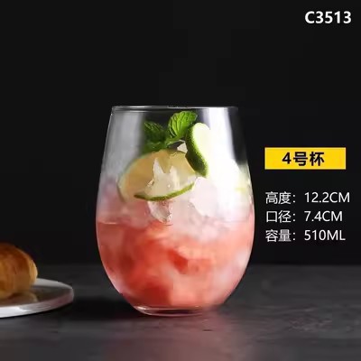 Taza de agua transparente taza de cóctel taza de mezcla taza de bebida de jugo de alta calidad taza de bar de viento taza de mojito