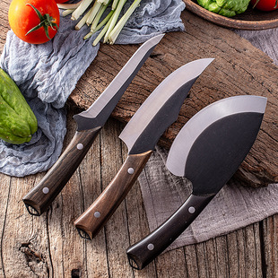 Slaughter split meat cutting bone cutting knife fish cutting knife forging black noodle merchant household high carbon steel Vietnam cross-border Amazon