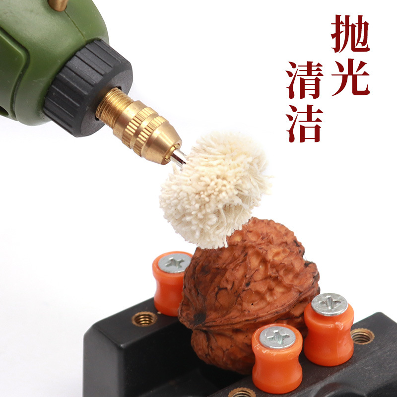 ✅3.0柄毛线轮 琥珀抛光带柄羊毛轮 抛光轮 抛光磨头 带柄羊毛轮