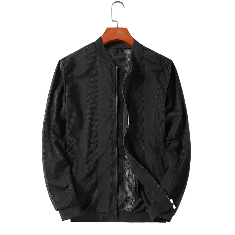 Fábrica directa 2022 ropa de piel de malla transpirable de hombre ligera ropa de protección solar hueco de cuello vertical ropa de protección solar para hombres