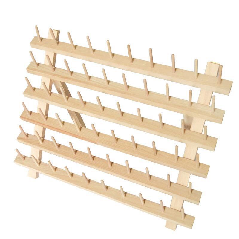 缝纫线蜡线梭芯线收纳线架创意木制折叠线轴架假发架木质线团架
