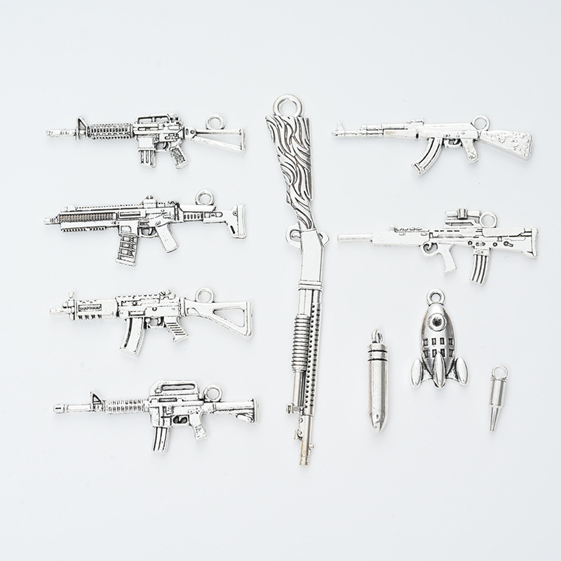 DIY Zinc Alloy Jewelry Accessories Weapon Pistol Mini Gun Pendant Necklace Accessories Collection Cross-Border Hot Selling DIY Zinc Alloy Jewelry Accessories Weapon Pistol Mini Gun Pendant Necklace Accessories Collection Cross-Border Hot Selling