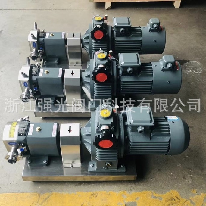 卫生级食品级不锈钢变频器调速高粘度高浓速输送凸轮转子泵316L