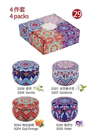 En stock, superventas en comercio electrónico transfronterizo: tarro de vela aromática de 2.2oz, tarro pequeño para flores, tarro de dulces étnico de hojalata, caja de hojalata. image 56