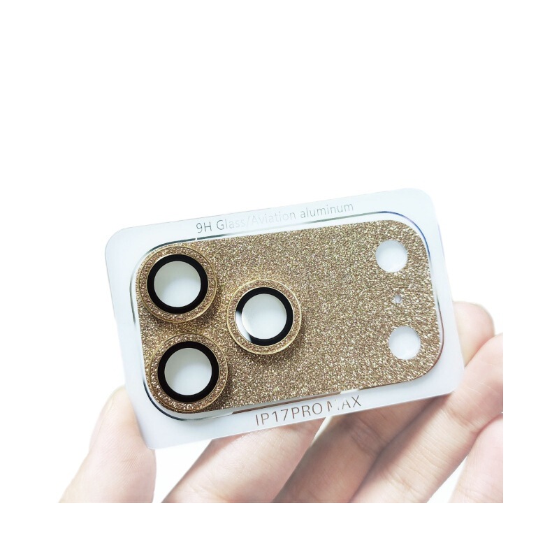 适用于苹果17 Promax闪粉铠甲防爆镜头膜14金属全包AR/AF电镀玻璃|undefined