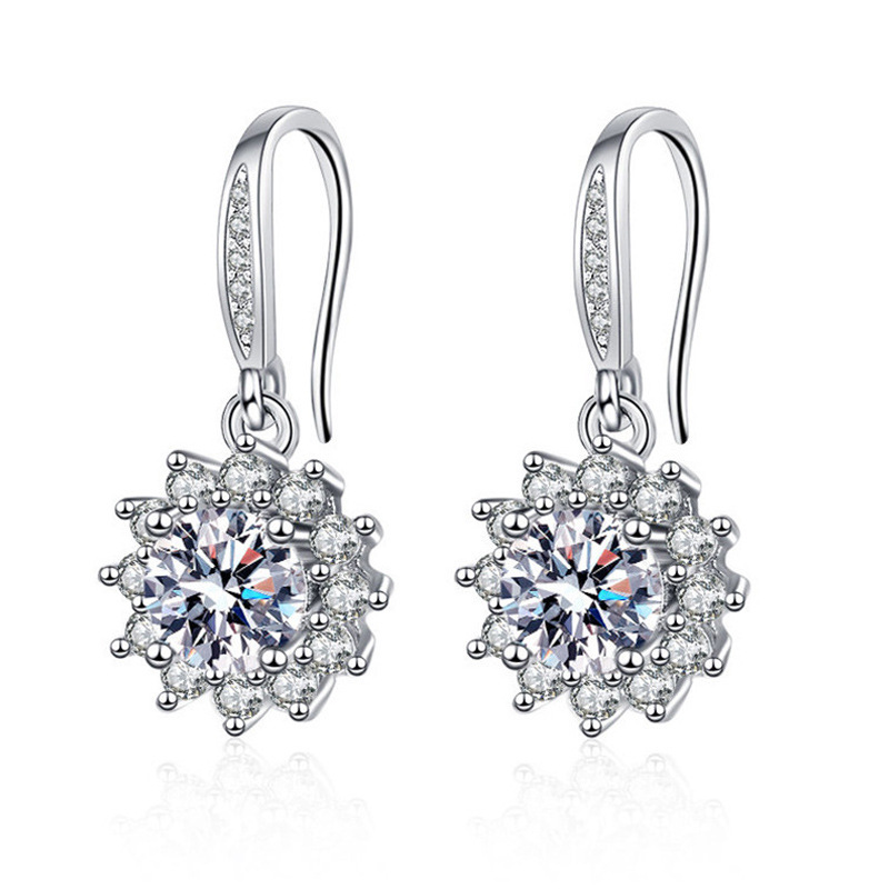 E66 sunflower ear hook [1 carat]