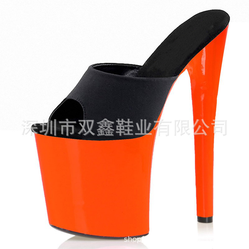 20CM naranja envuelto sandalias sexy verano de las mujeres sexy pole dance tacones altos discoteca odio tiangao modelo pasarela