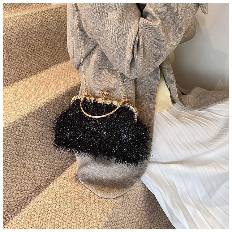 A trendy and fashionable women's 2024 autumn new chain crossbody bag, a Korean-style hand-held shell bag undefined