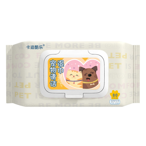 Meianju pet wipes 80 ounces, specially designed for wiping tear marks and cleaning the body, for cats and dogs, no-wash deodorizing wet wipes