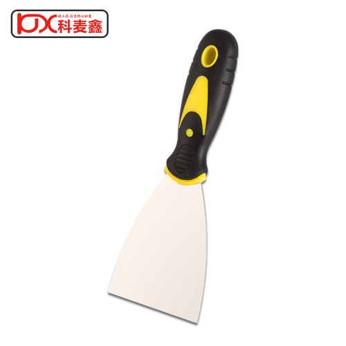 Manufacturer wholesale two-color handle stainless steel putty knife scraper batch knife trowel cleaning shovel putty knife putty shovel