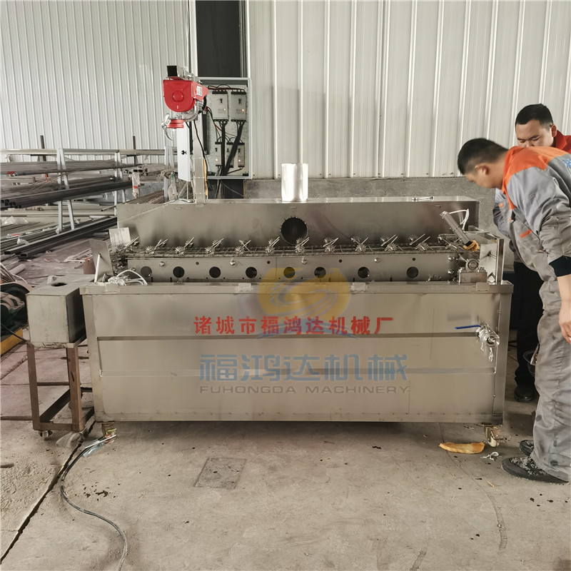 洛宁县连续式金丝馓子油炸机 自动控温炸小馓子设备