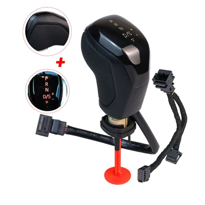 Gear Head, Electronic Gear Modification – Cab and accessories - matt-black-perforated-leather-red-light-automatic-transmission