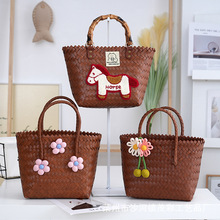 新款手工编织包时尚百搭女士包包大容量手提包单肩包DIY菜篮子