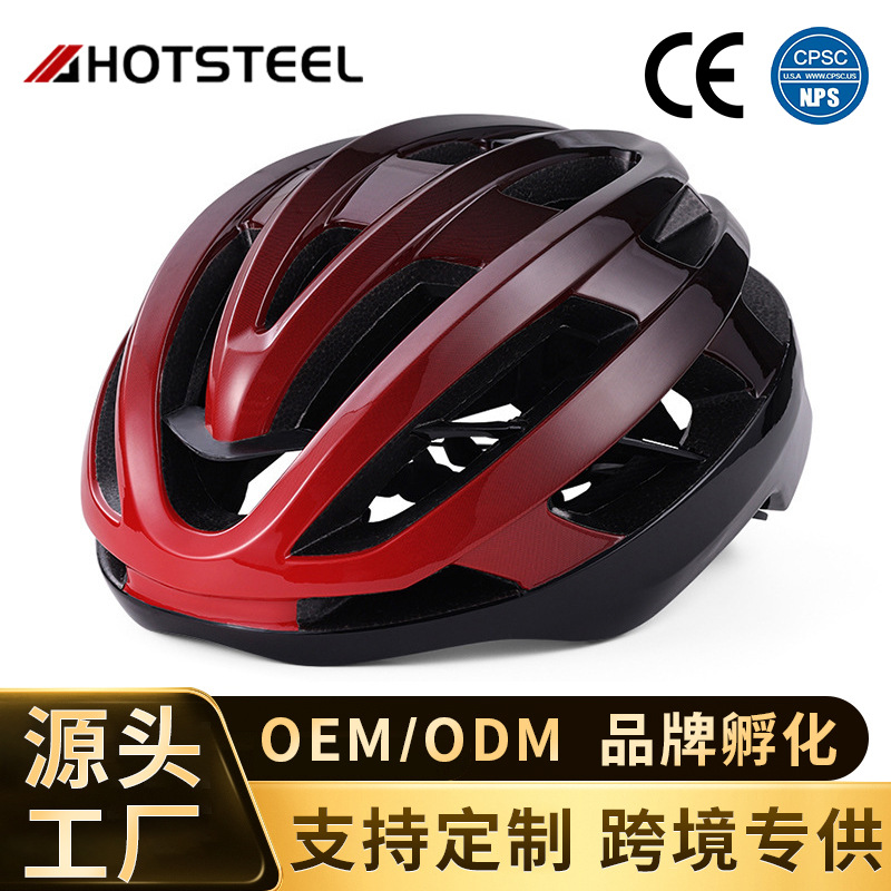 Cross-Border Men's and Women's Mountain Bike Road Bicycle Riding Helmet with Keel Design One-Piece Safety