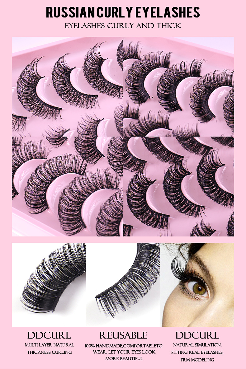 111g Weight Casual Solid Color Artificial Fiber False Eyelashes 1 Piece