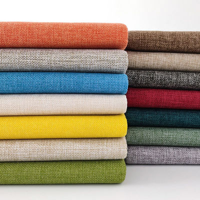 Flax Fabric Plain colour thickening Imitation cloth sofa cloth Solid Burlap The old coarse cloth Background cloth DIY tablecloth