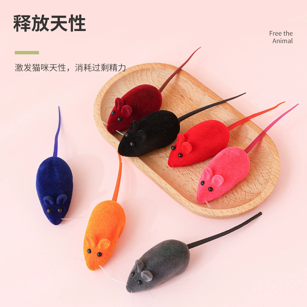 Игрушка Кошка Флокирующая Мышь Голос Игрушка Мяч Игрушка Кошка Самостоятельная Привет Амазонка Взрывы Товары Для Животных Оптовая