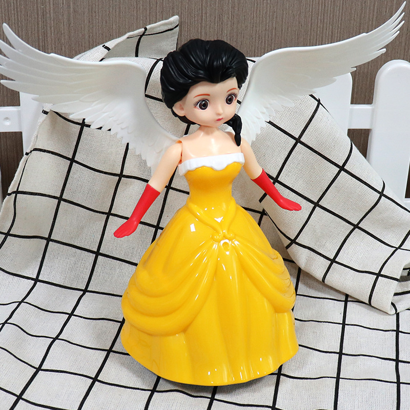 Nuevo producto eléctrico baile princesa música iluminación universal baile deslumbrante princesa niño rompecabezas niña juguete regalo