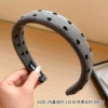 11768D gray wave dot loving hair hoop-width 3cm