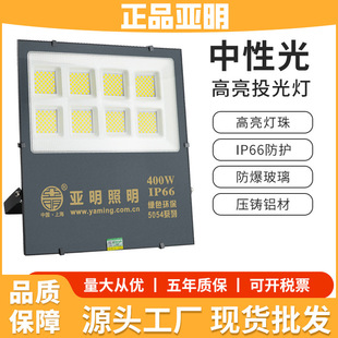 In stock 4000K neutral light LED flood light outdoor waterproof industrial workshop Billboard outdoor light 50100W