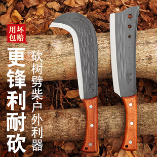锻打砍柴刀弹簧钢手工户外砍柴开荒大勾刀劈柴刀农用除草实用工具-阿里巴巴
