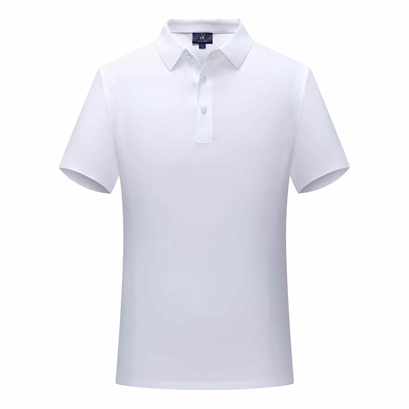 Adhesivo sin costuras de alta gama de secado rápido de seda de hielo fresco sedoso antiarrugas solapa de negocios ligera manga corta polo camiseta personalización