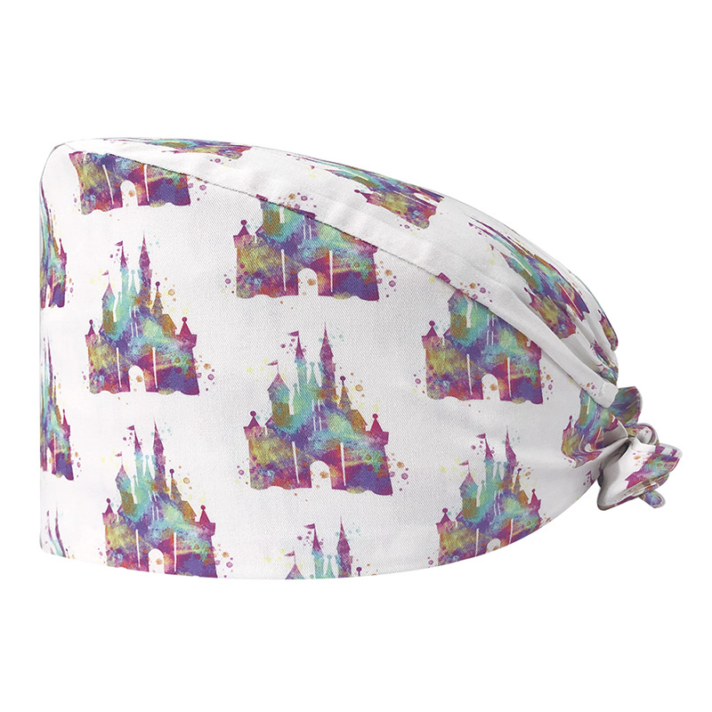 Venta caliente de Europa y América Mickey casquillo de la enfermera médico tapa de impresión de algodón puro sombrero de trabajo de exportación de comercio exterior en la acción al por mayor