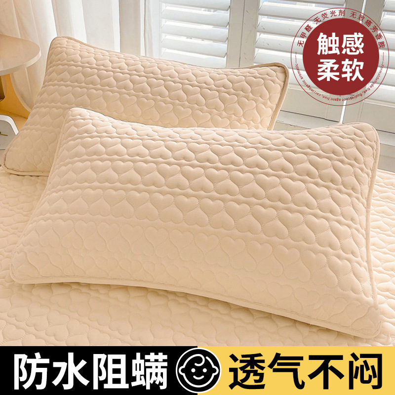 よだれ防止ヘッドオイル枕カバー汗防止コットン枕カバー家庭用一対一のセットセット48cm x 74cm