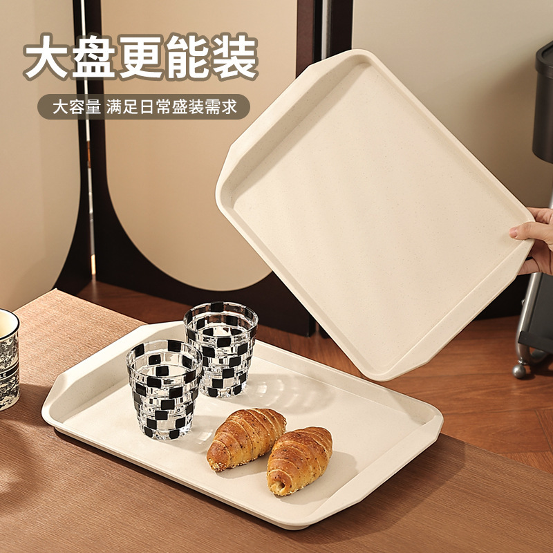 長方形トレイ商業レストランホテルサービングディッシュプラスチック滑り止めファーストフードトレイ鍋レストランディスプレイトレイ|undefined