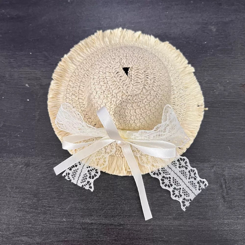 Doll Hat, Woven Straw Hat, Velvet Straw Hat, Bow Hat, Kt Straw Hat Doll Hat, Woven Straw Hat, Velvet Straw Hat, Bow Hat, Kt Straw Hat