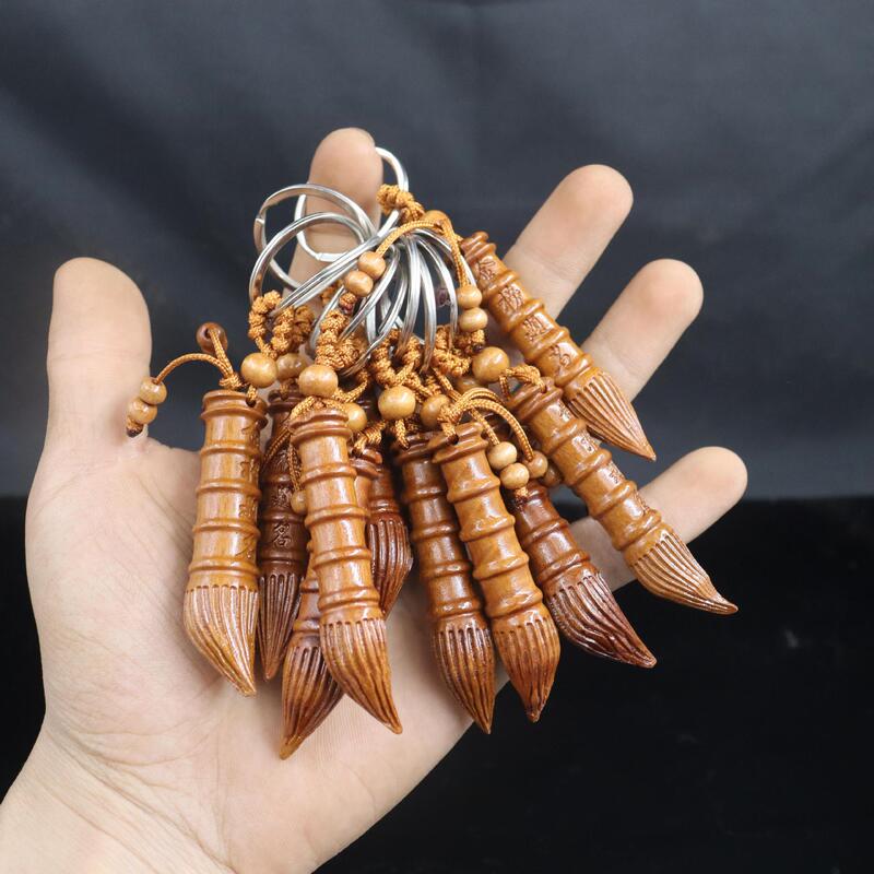 桃木のキーホルダー彫刻文昌筆文昌塔鍵部品学生金榜題名アクセサリーペンダント卸売り|undefined