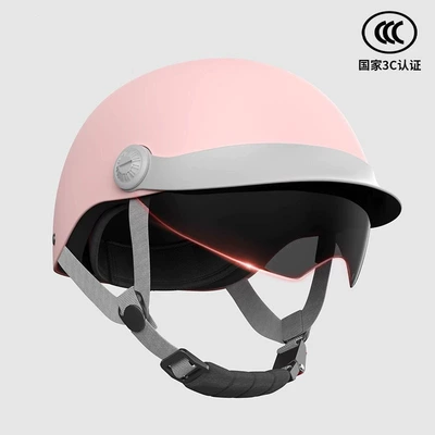 All Seasons, Summer Breathable Helmet, Motosiklet kaskı (dəbilqə) - 3c-certification-vitality-powder-hat-brim-sunscreen-inner-mirror