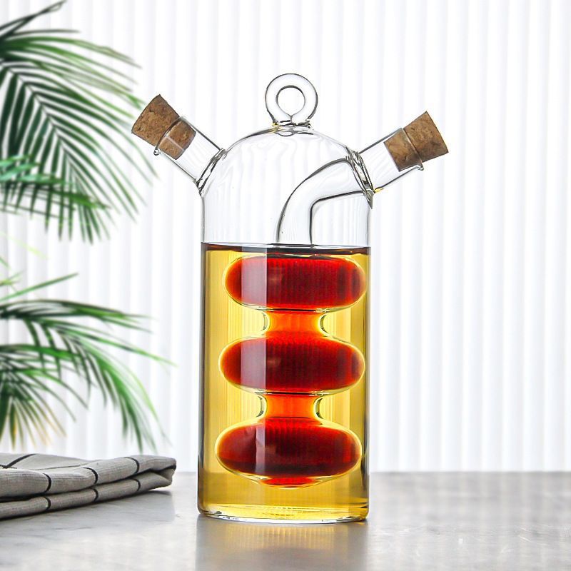 Botella de vino vinagre de salsa de soja botella de condimento vinagre de aceite de vidrio de doble propósito botella de aceite de cocina creativa botella de condimento sellado botella de vinagre de aceite image 7