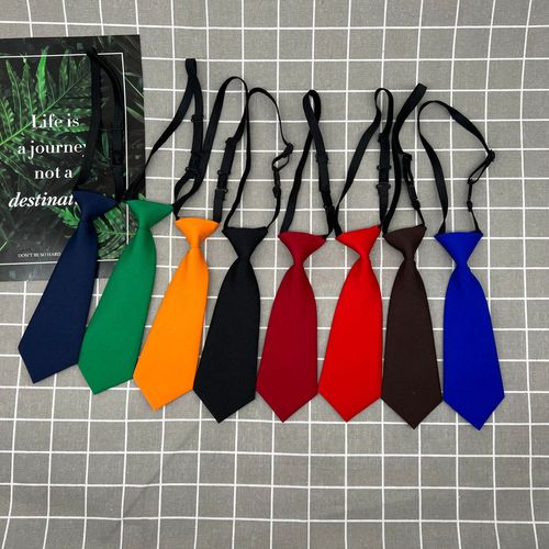 Wholesale children's tie ammonia cotton matte candy color small tie ins Japanese Korean version solid color black student men and women