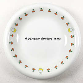 出口日本陶瓷餐具米菲兔系列儿童辅食盘水果点心汤家用盘