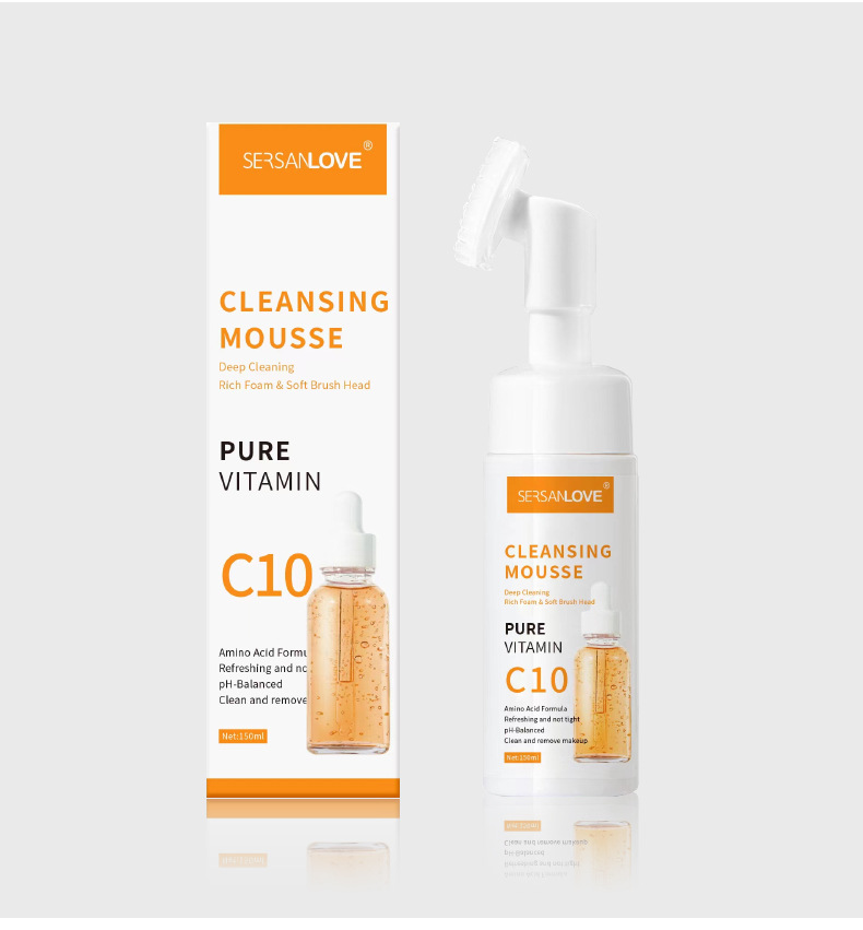 Amino Acid SERSANLOVE Cleansing foam Facial Cleanser Moisturizing, Rejuvenating, Makeup Removing Mousse Bubble_voghion.com