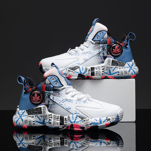 Kobe Bryant Basketball Shoes Men's Big Kids Shock Absorption Sports Student Children's Summer Breathable Non-slip High-top Air Cushion Practical Sneakers