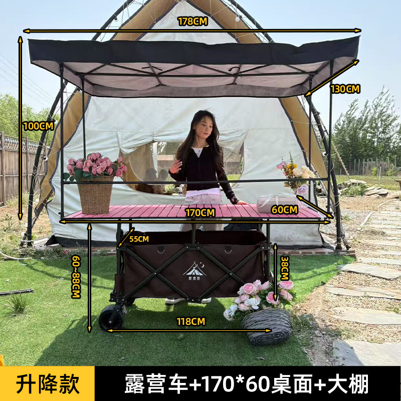 Carrito de Camping Plegable y Ajustable de Metal para Exterior image 11