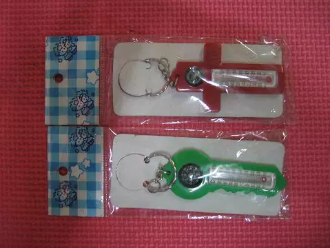 Брелок-брелок с термометром и компасом, подвеска, карманный крест, форма ключа