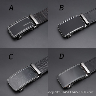 Belt buckle men's automatic buckle film alloy belt buckle business casual card slot pants clip 3.5cm